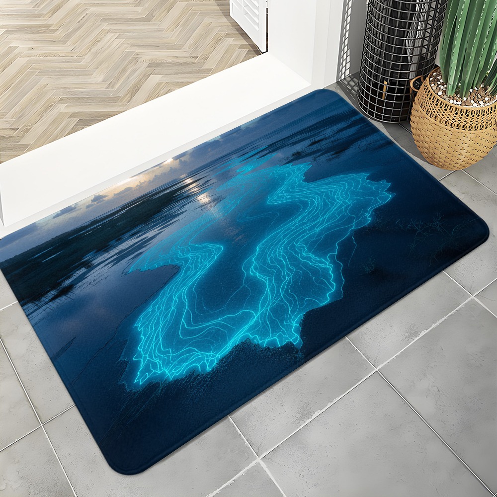Abstract Topo Doormat Neon Blu - Office Tech And Space avaliação e preço
