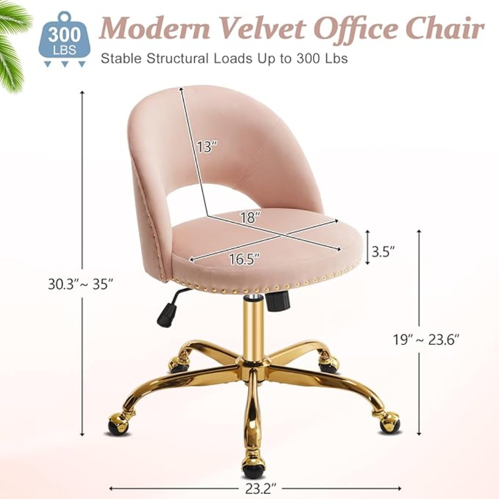 Modern Velvet Small Office Cha - Office Tech And Space avaliação e preço