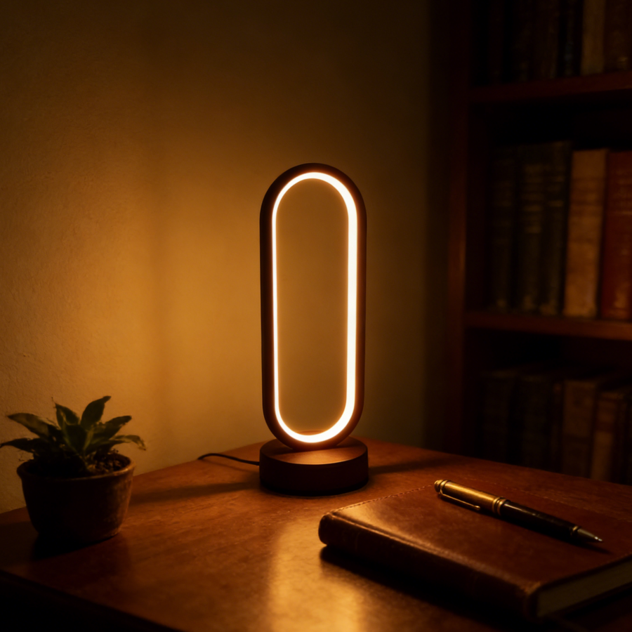 1Pcs Table lamp Bedroom Ring T - Ring Light Desk Small avaliação e preço